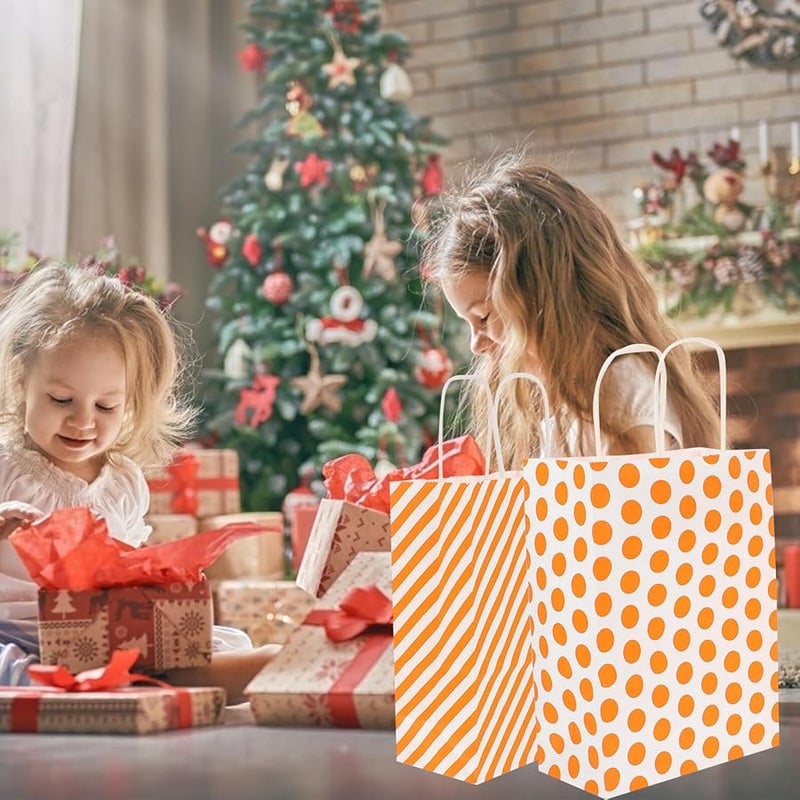 Kraft Paper Bags With Handles 12Pcs Recyclable Present Party Favor Shopping Packaging - Image 5